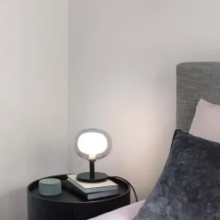 NABILA Italienische Tischleuchte mit hochwertigem Glas