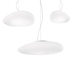 NEOCHIC Organische Pendelleuchte mit weißem Glas