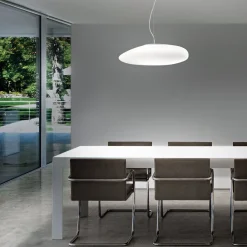 NEOCHIC Organische Pendelleuchte mit weißem Glas