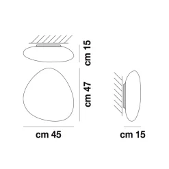 NEOCHIC Organische Wandleuchte mit weißem satiniertem Glas