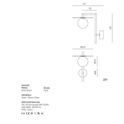 NIRO Design Wandleuchte mit Alabaster