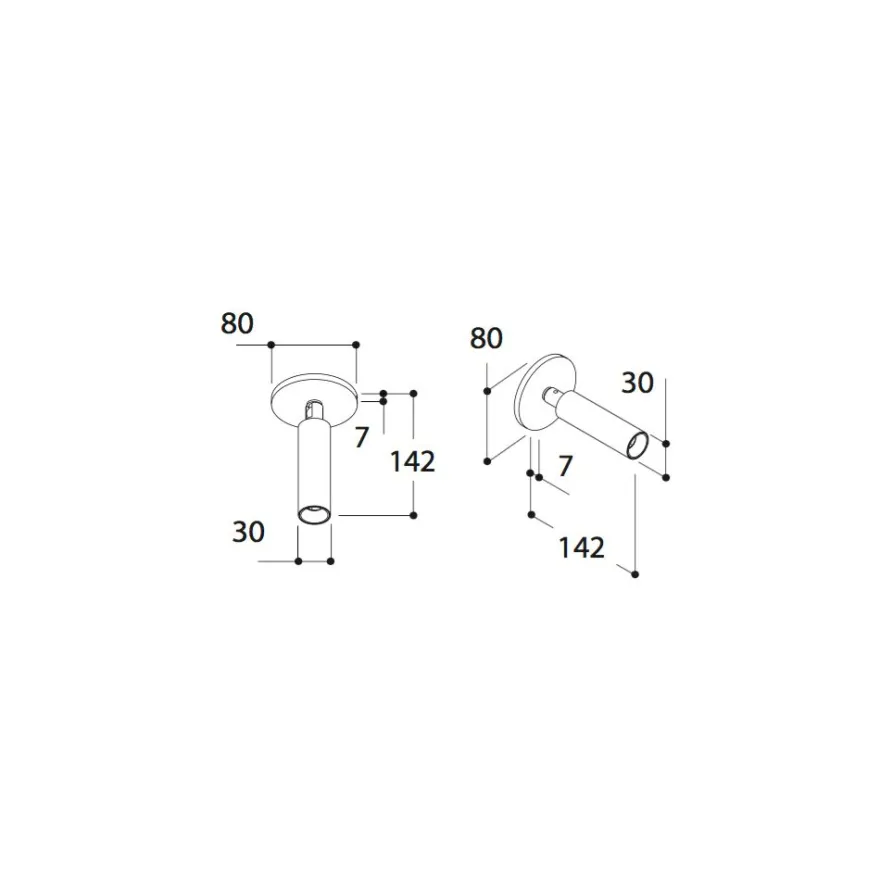 NOBEL ELBOW WC dimmbarer Dreh- und schwenkbarer LED Deckenspot