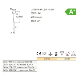 NOBEL OAK PI Schlichtes, hochwertiges LED Pendel
