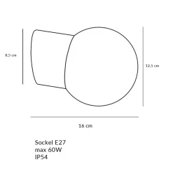 NOOV Wandleuchte aus Porzellan IP54