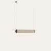 NOVELLA Lange Pendelleuchte Leinen Beige