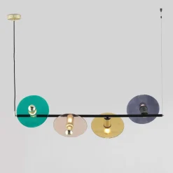 OHLALA Design Hängeleuchte mit farbigen Gläsern