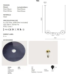 OHLALA Design Hängeleuchte mit farbigen Gläsern