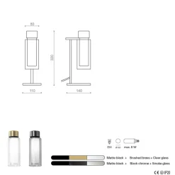 OSMAN Italienische Designleuchte Glas Messing