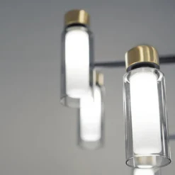 OSMAN Italienische Design-Wandleuchte Glas Messing 2-flammig