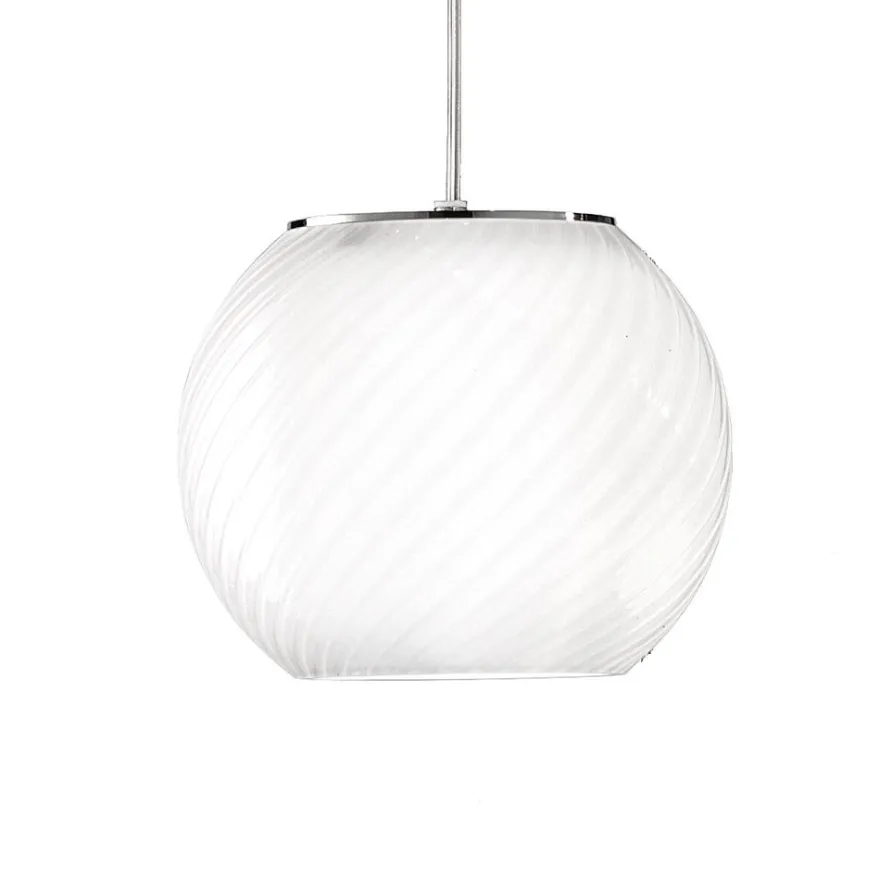 OTO Italienische Kugelglas Leuchte mit gedrehtem Glas