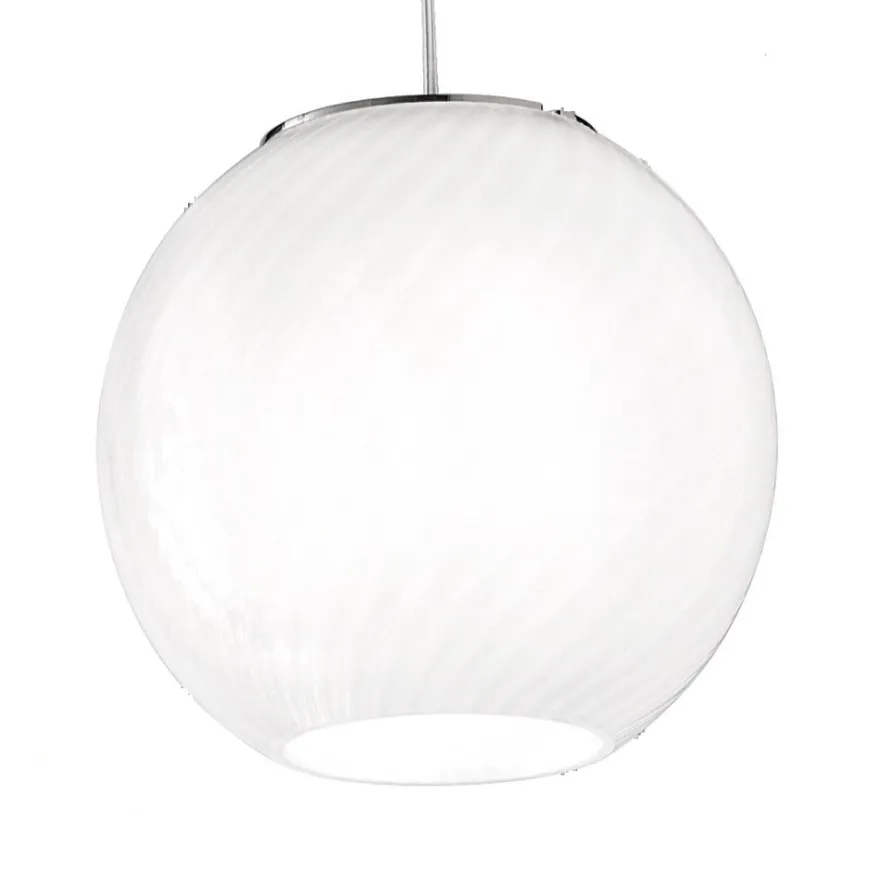 OTO Italienische Kugelglas Leuchte mit gedrehtem Glas