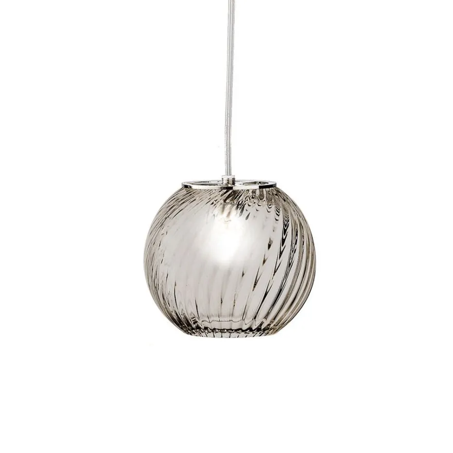 OTO Italienische Kugelglas Leuchte mit gedrehtem Glas
