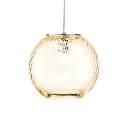 OTO Italienische Kugelglas Leuchte mit gedrehtem Glas