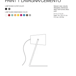 PAINT T CEMENTO Design Tischleuchte aus Italien