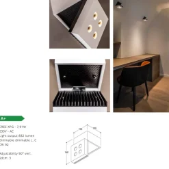 PANDORA Dimmbarer LED Spot für schräge Wand