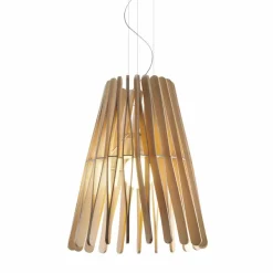 PIANO Große Design Hängeleuchte aus Holz