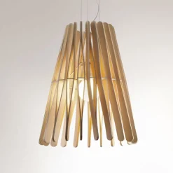 PIANO Große Design Hängeleuchte aus Holz