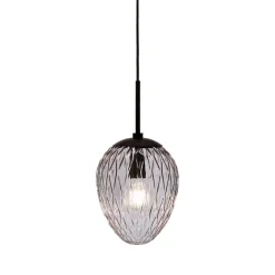 PINA Pendelleuchte mit Zapfen-Glasschirm