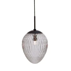 PINA Pendelleuchte mit Zapfen-Glasschirm