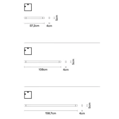 PIVOT Lange LED Wand- oder Deckenleuchte