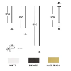 PLATINO Italienisches Designleuchtenkonzept mit modularem Aufbau