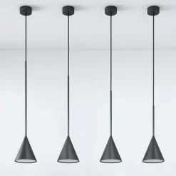 RIM Pendellampe aus Metall in Schwarz
