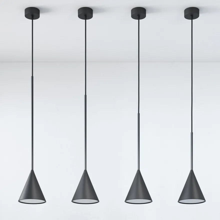 RIM Pendellampe aus Metall in Schwarz