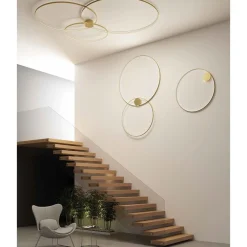 RINGS Ring LED Design Hängeleuchte Messing