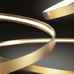 RINGS Ring LED Design Hängeleuchte Messing