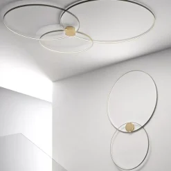 RINGS Ring LED Design Wandleuchte aus Messing