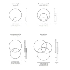 RINGS Ring LED Design Wandleuchte aus Messing