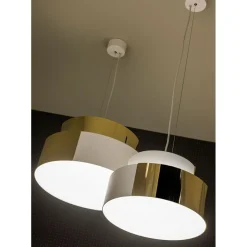 ROLLO Design Pendelleuchte mit Messing-Blende