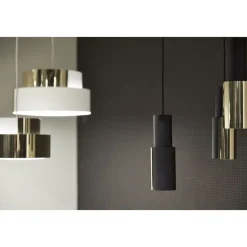 ROLLO Design Pendelleuchte mit Messing-Blende