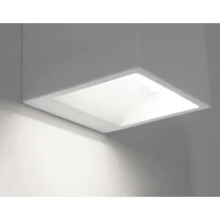 RUDI Quadratische LED Wandleuchte aus Keramik