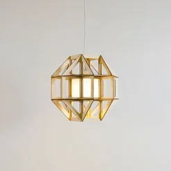 SATUR Geometrische Pendelleuchte aus Multiplex