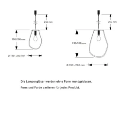 SOAP Irisierende Glas-Pendelleuchte