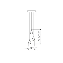 SOAP MINI Kaskaden Leuchte mit 3 Pendeln