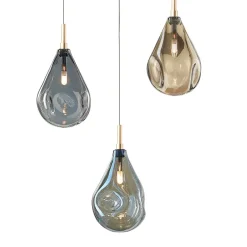 SOAP MINI Kaskaden Leuchte mit 3 Pendeln farbig