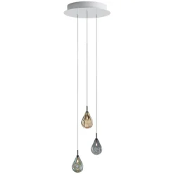 SOAP MINI Kaskaden Leuchte mit 3 Pendeln farbig