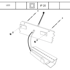 SOFFA LED Halbrunde Wandleuchte aus Leichtbeton