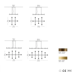 SPIDER Lange Design-Hängeleuchte