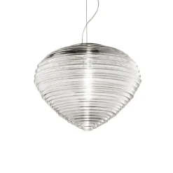 SPIRIT Italienische Pendelleuchte mit Riefenglas