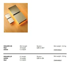SQUARE Design-Wandleuchte