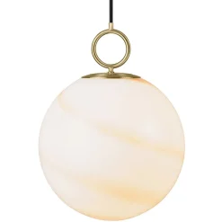 STOCKHOLM Hängelampe Glaskugel im Marmor-Look