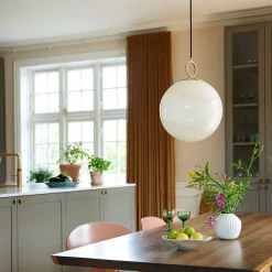 STOCKHOLM Hängelampe Glaskugel im Marmor-Look