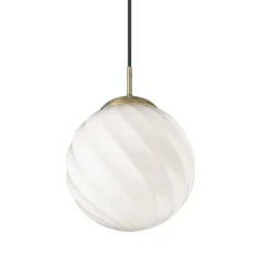 SWING Nostalgische Pendelleuchte mit Opalglas