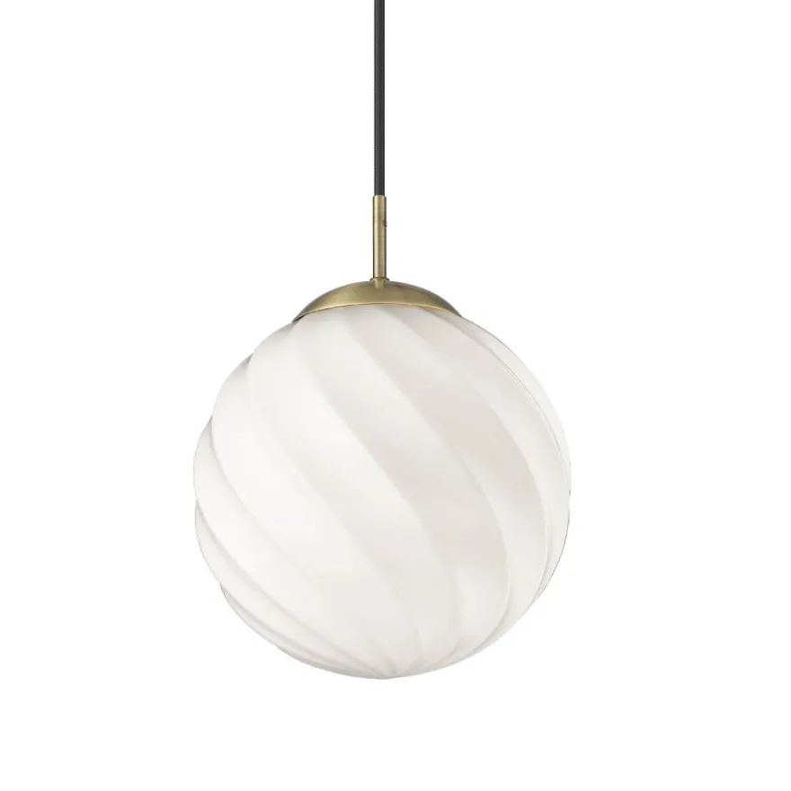 SWING Nostalgische Pendelleuchte mit Opalglas