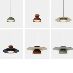 TIRES Design Pendelleuchte in gedeckten Farben