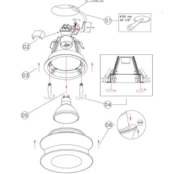 TONDO Einbaustrahler mit Glasring