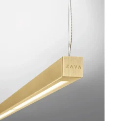 TRATTI Lange Hängeleuchte aus Messing Downlight